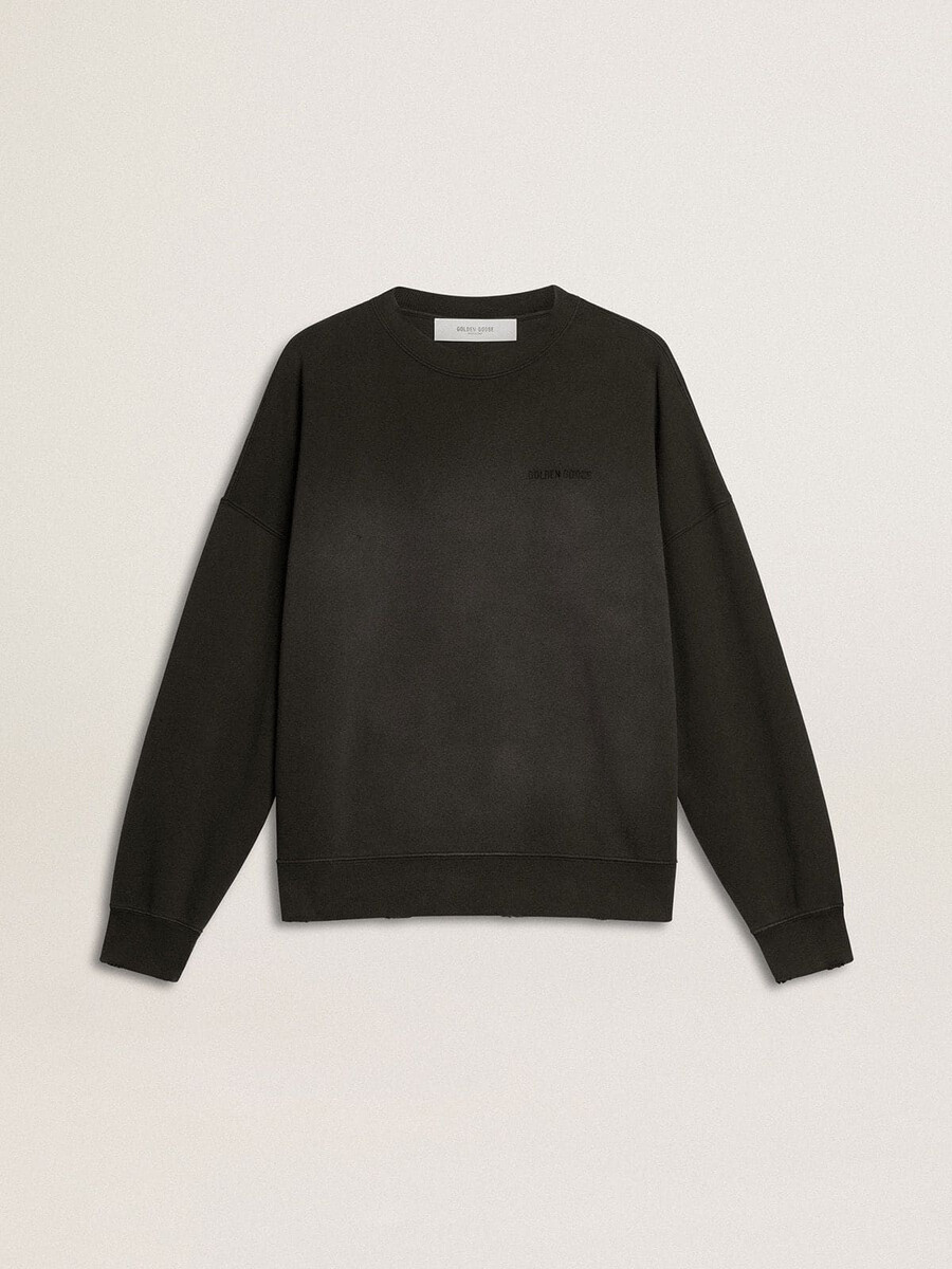 bluza unisex z bawełny w kolorze czarnym z wyhaftowanym logo