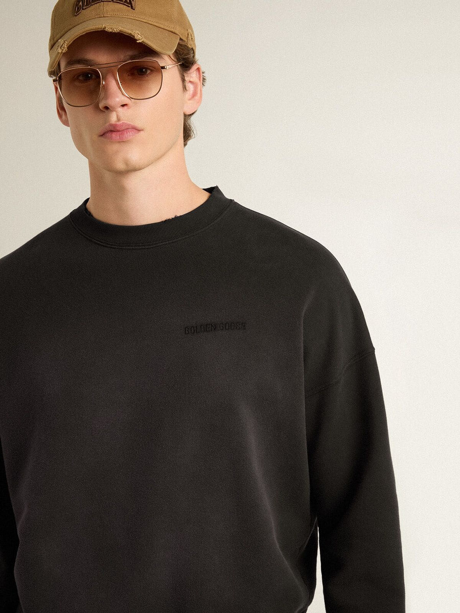bluza unisex z bawełny w kolorze czarnym z wyhaftowanym logo