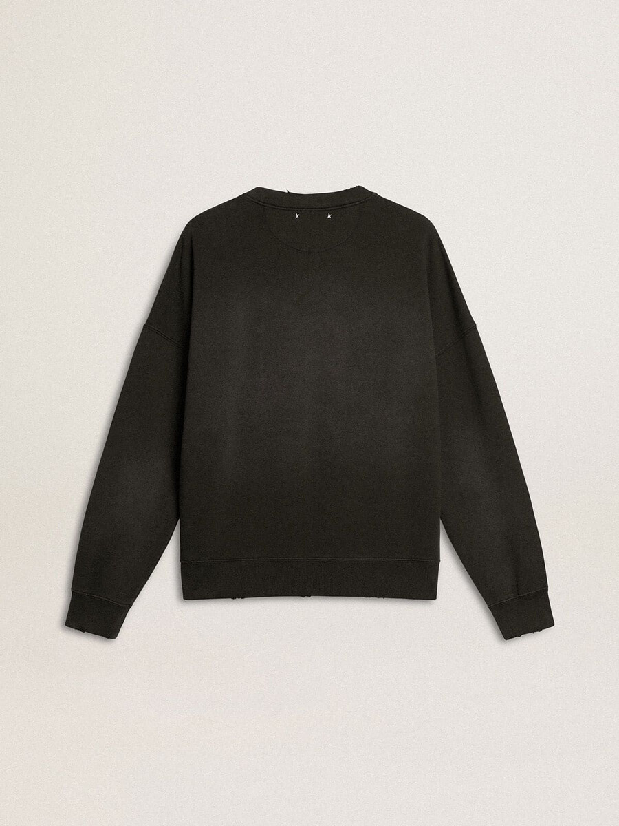 bluza unisex z bawełny w kolorze czarnym z wyhaftowanym logo