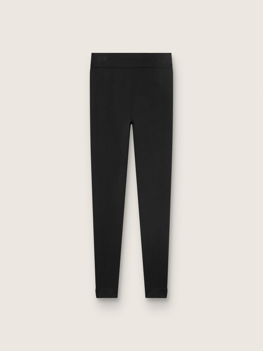 damskie czarne legginsy sportowe z wysokim stanem
