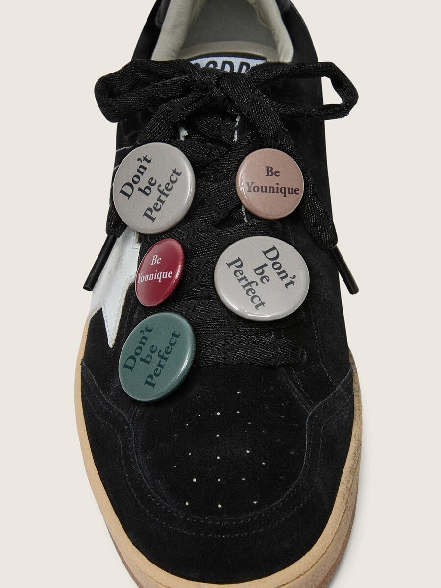 męskie buty ball star ltd ze zamszu w kolorze czarnym z motywem skórek