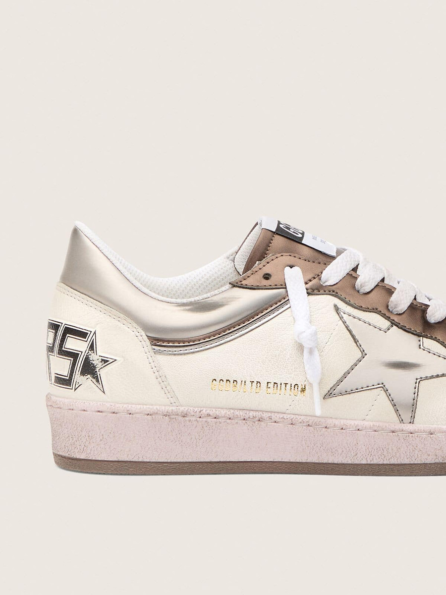 męskie buty ball star ltd ze skóry nappa z metaliczną gwiazdą i wstawkami z biopolimeru