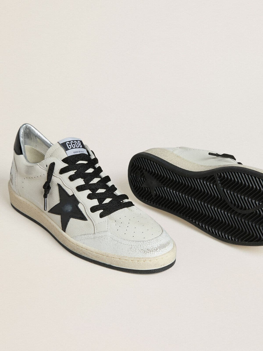 damskie buty ball star wishes z nappa z czarną gwiazdą nappa i zapięciem na pięcie