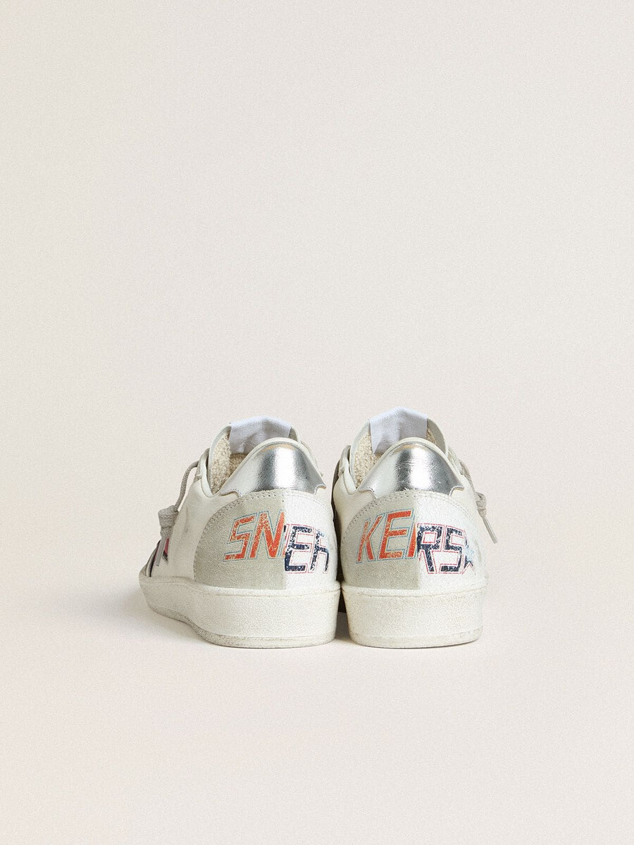 damskie buty ball star ltd z czerwoną gwiazdą i srebrnym paskiem na pięcie