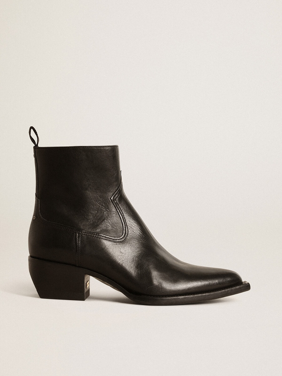 męskie niskie buty debbie ze skóry w kolorze czarnym
