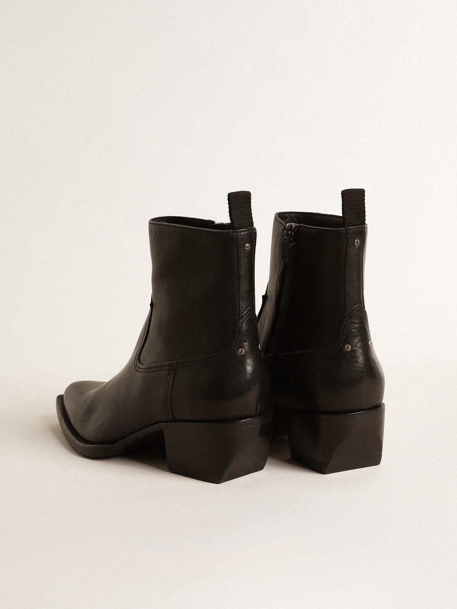 męskie niskie buty debbie ze skóry w kolorze czarnym