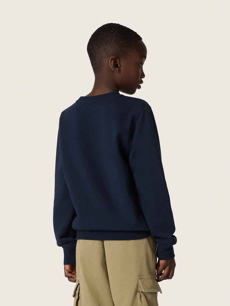 bluza chłopięca journey z niebieskiej mieszanki bawełny z kontrastowym logo