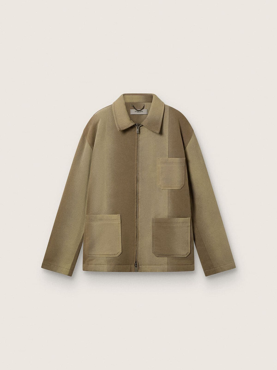 kurtka pikowana unisex w odcieniach khaki