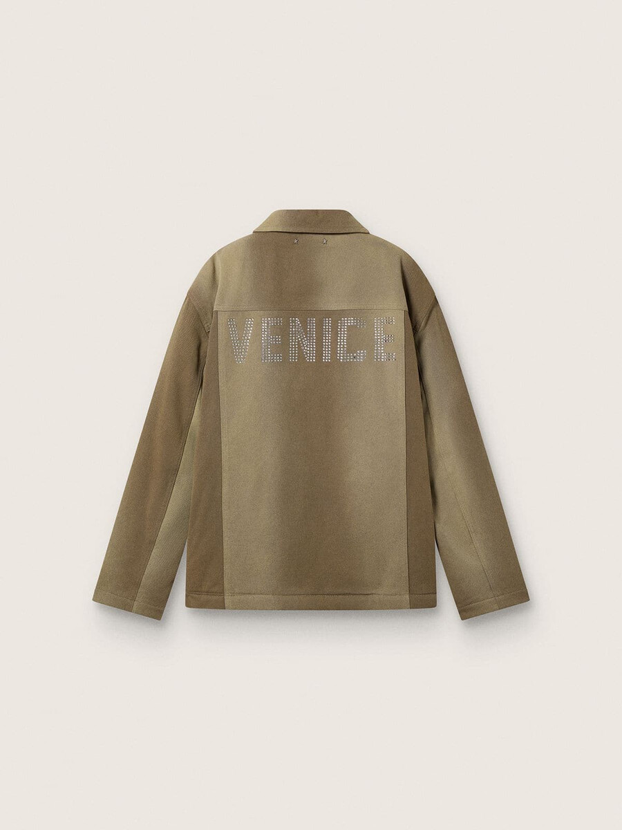 kurtka pikowana unisex w odcieniach khaki