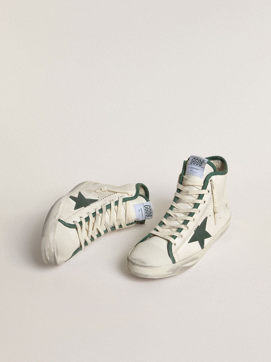 damskie buty francy ltd ze skóry nappa z zieloną gumową gwiazdką