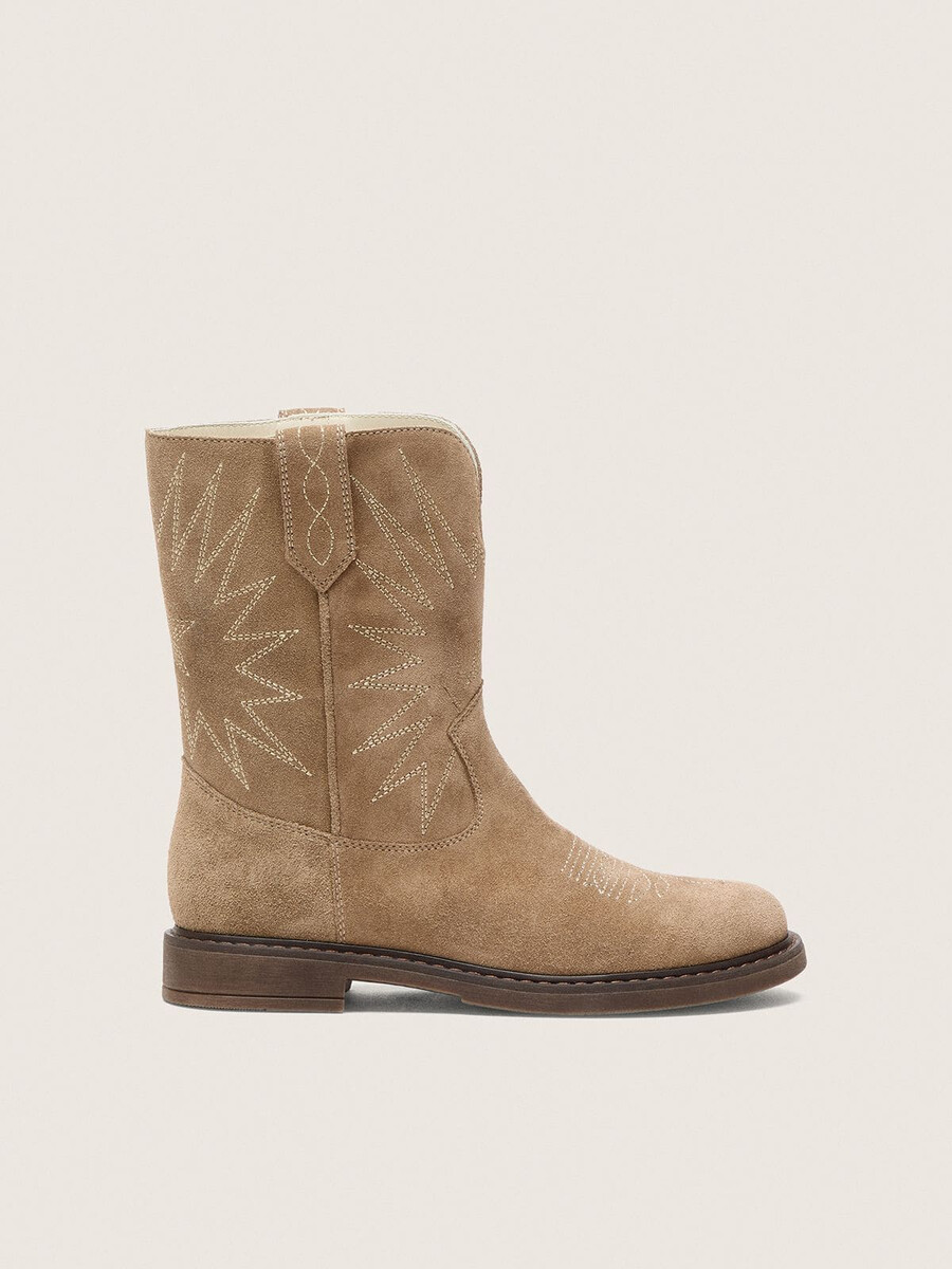 buty junior wish ze zamszu w kolorze gołębiej szarości z haftem w kształcie gwiazdy