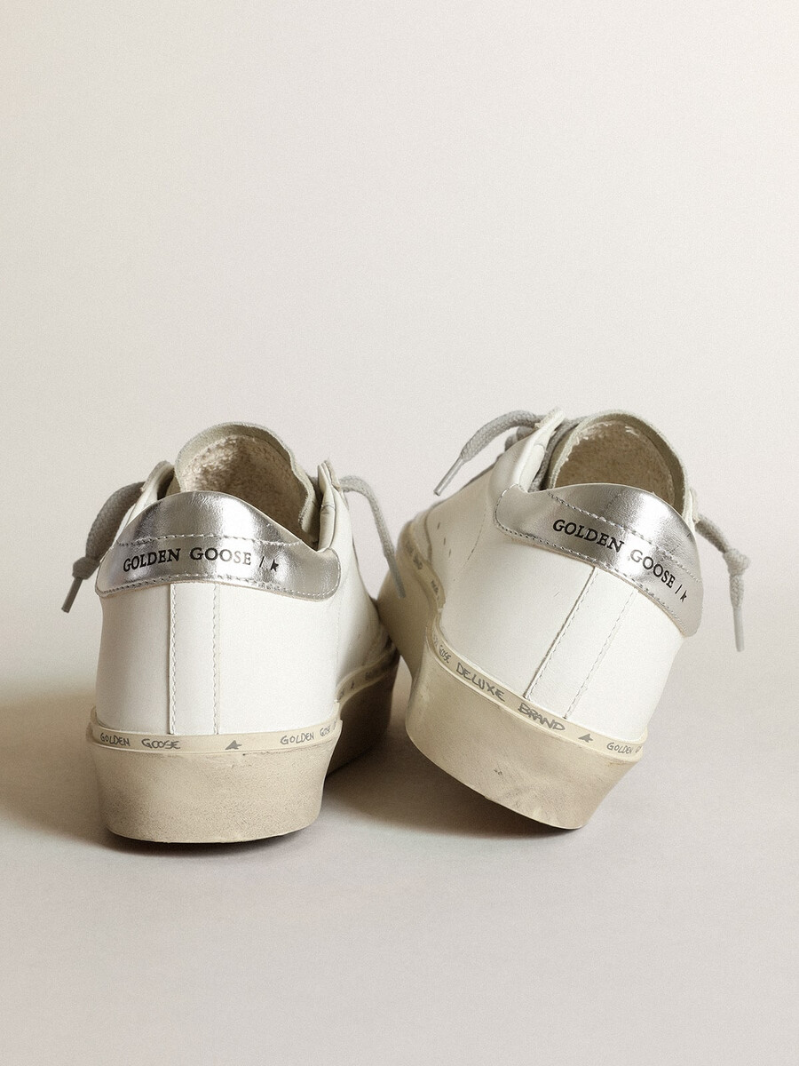 damskie buty hi star z gwiazdą w panterkę ze skóry kucyka i srebrnym obcasem