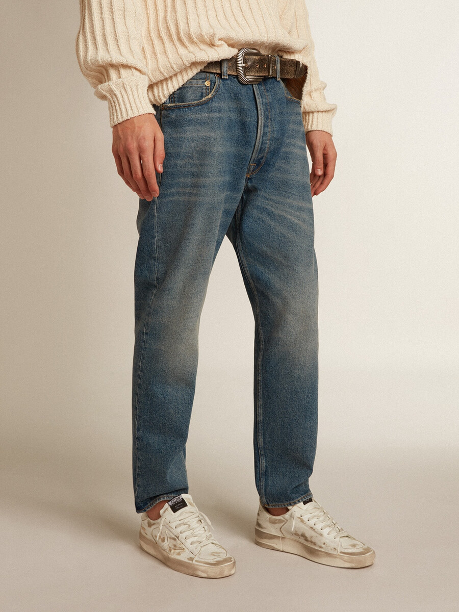 męskie jeansy slim fit ze średnim spraniem