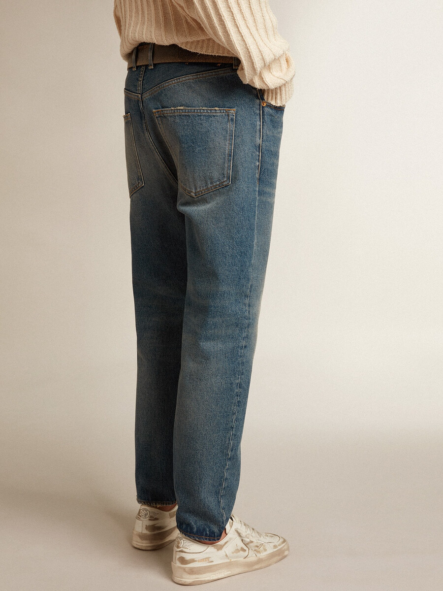 męskie jeansy slim fit ze średnim spraniem