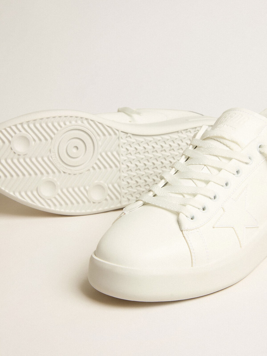 męskie buty purestar z biopolimeru z białą gwiazdą i zapięciem z efektem lustrzanym