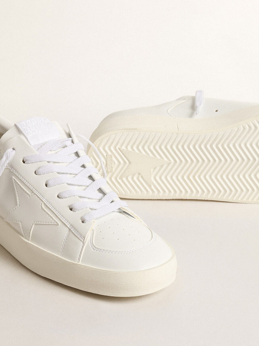męskie buty stardan z bio-materiału z białą gwiazdą i zapięciem na pięcie