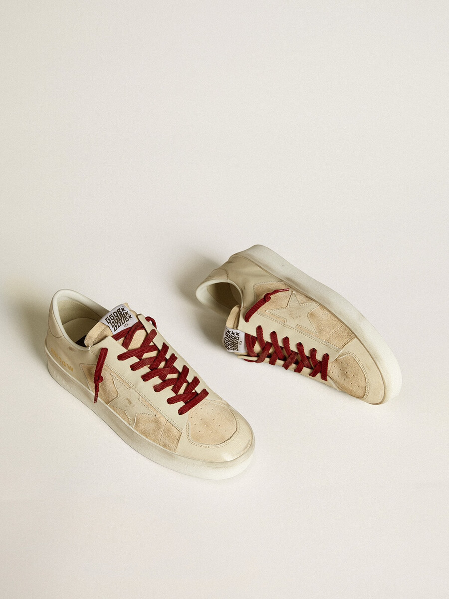 męskie buty stardan ltd ze zamszu z białą lakierowaną gwiazdą i zapięciem na pięcie