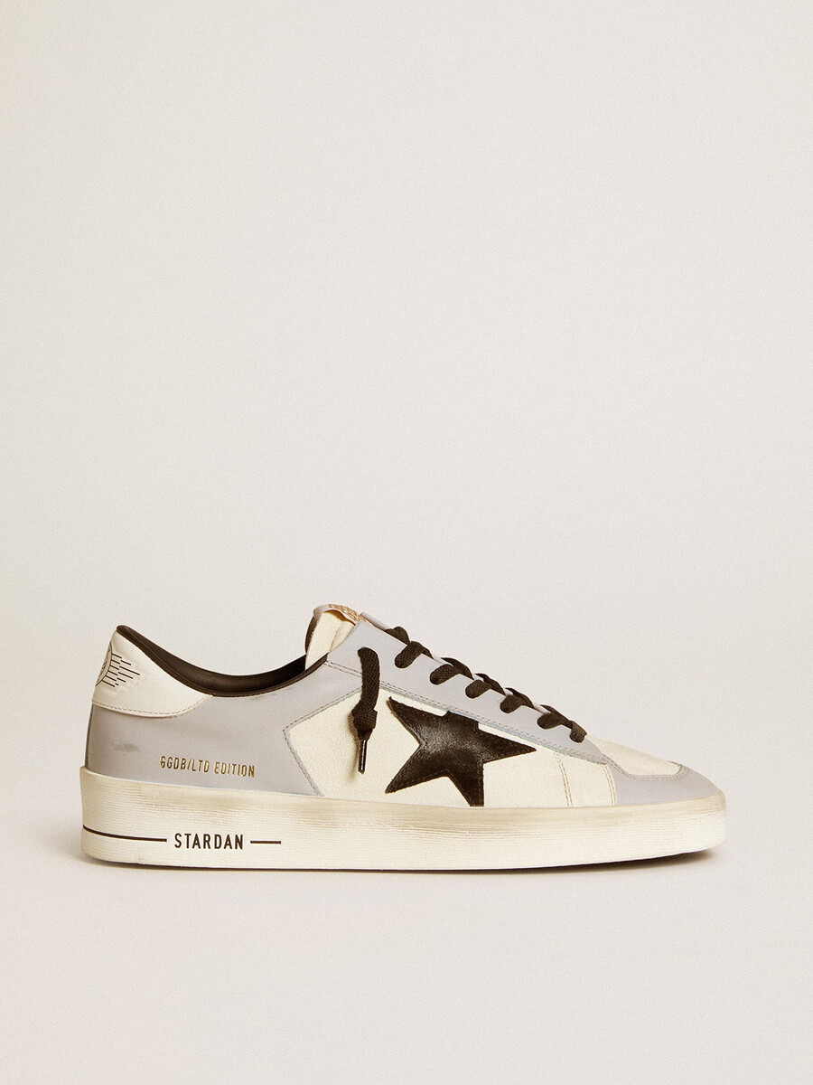 męskie buty stardan ltd ze skóry nappa i zamszu z gwiazdą i skórzanym paskiem na pięcie