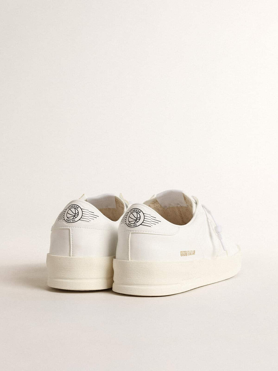 damskie buty stardan z bio-materiału z białą gwiazdą i zapięciem na pięcie
