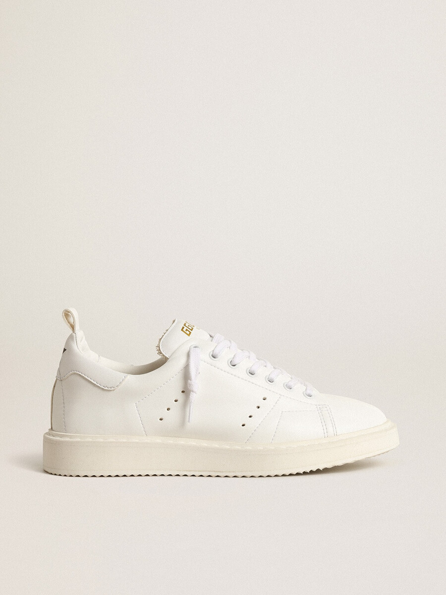 damskie buty starter z bio-materiału z białą gwiazdką i zapięciem na pięcie