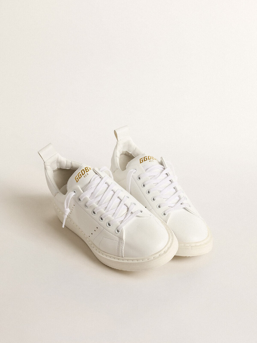 damskie buty starter z bio-materiału z białą gwiazdką i zapięciem na pięcie