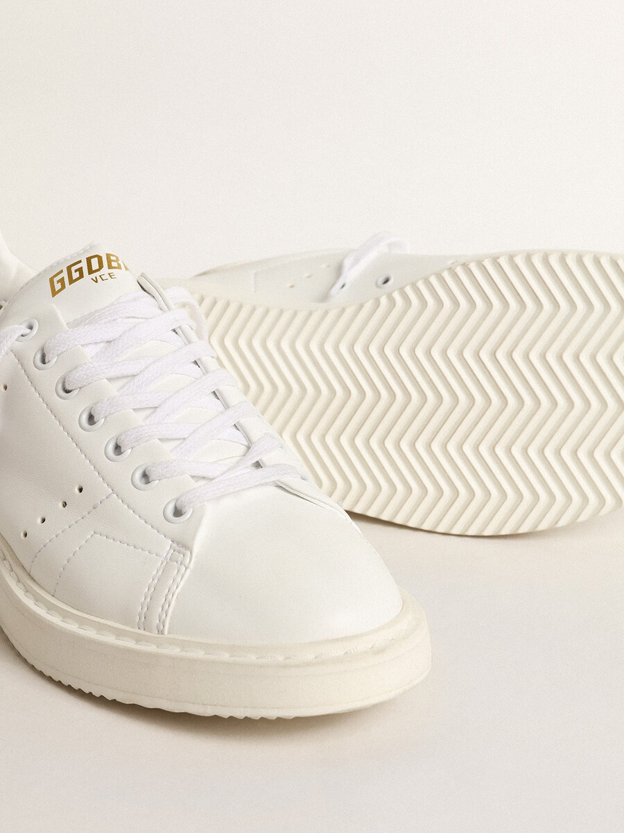 damskie buty starter z bio-materiału z białą gwiazdką i zapięciem na pięcie