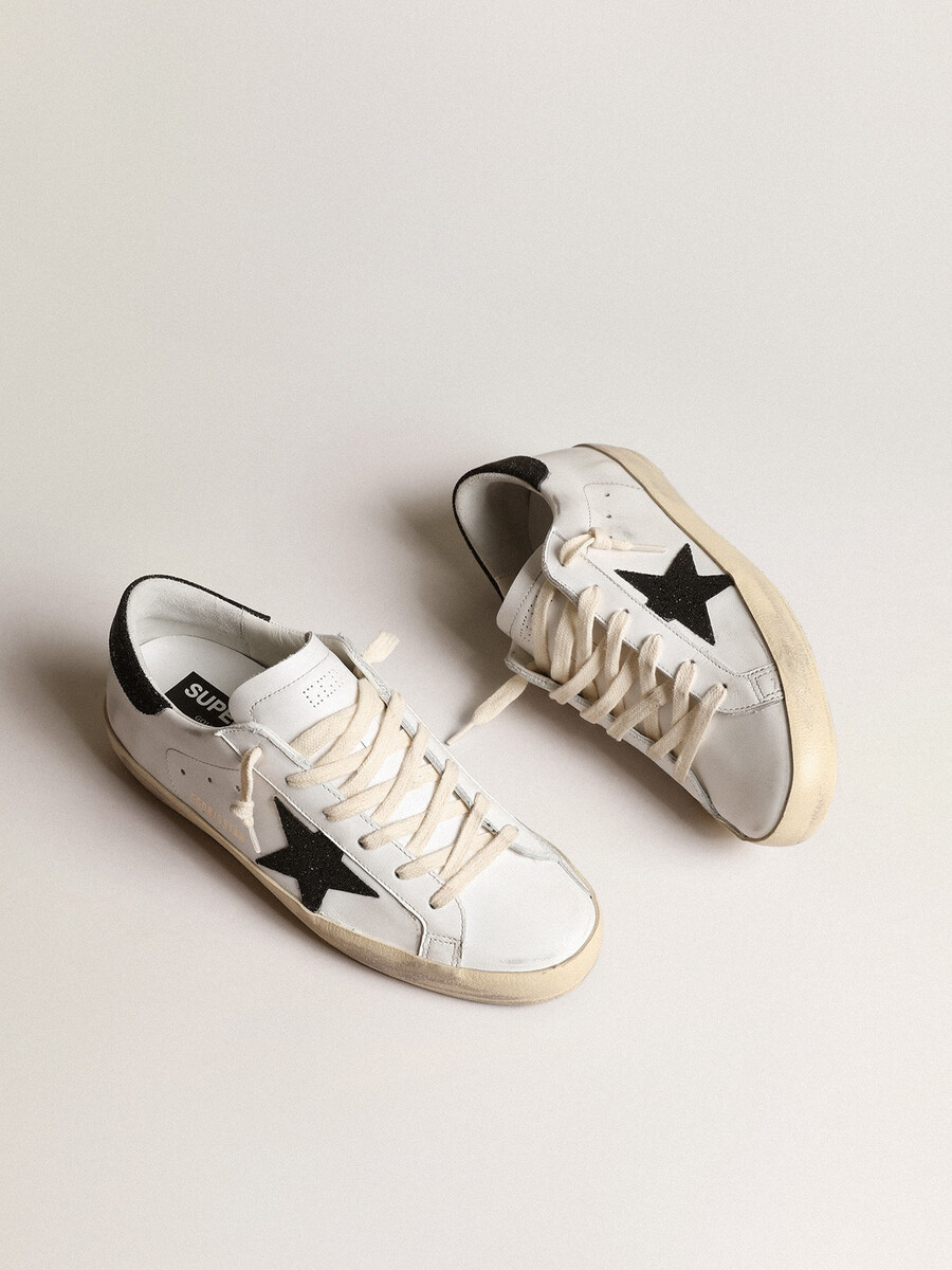 czarne buty sportowe z kryształami swarovskiego super-star ltd dla kobiet