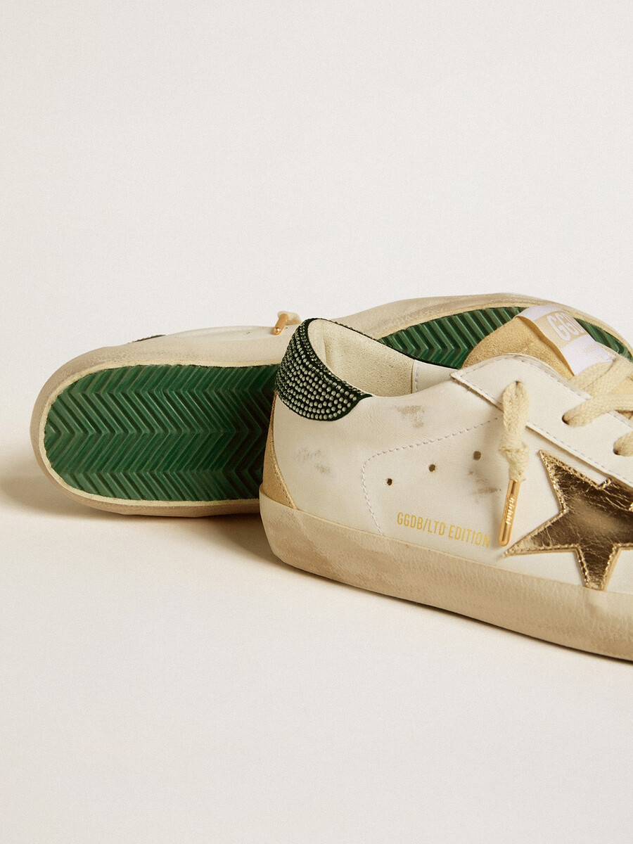 damskie buty super-star ltd ze skórzaną gwiazdą i zapięciem z kryształkami swarovskiego