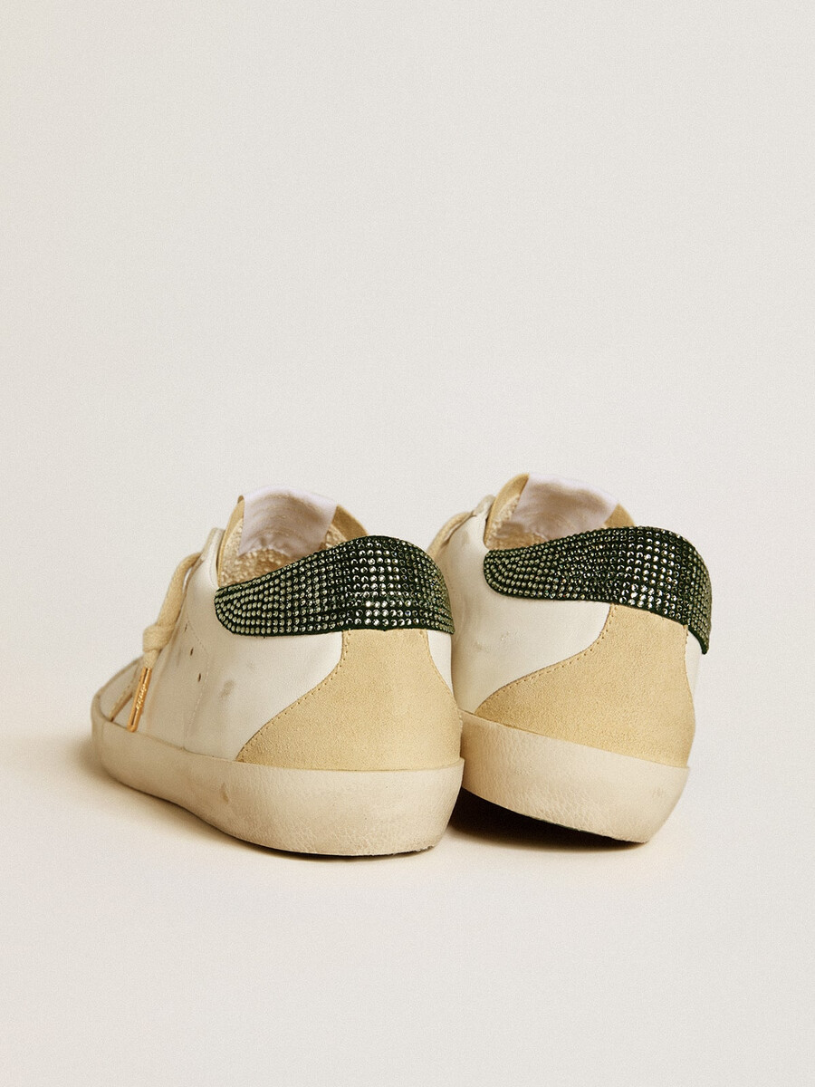damskie buty super-star ltd ze skórzaną gwiazdą i zapięciem z kryształkami swarovskiego