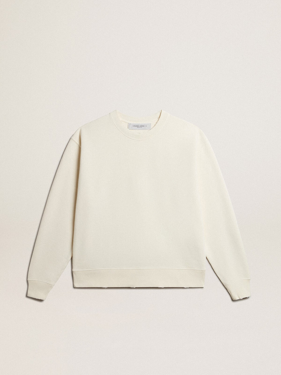 bluza w kolorze postarzanej bieli z odwróconym logo z tyłu - jersey capsule