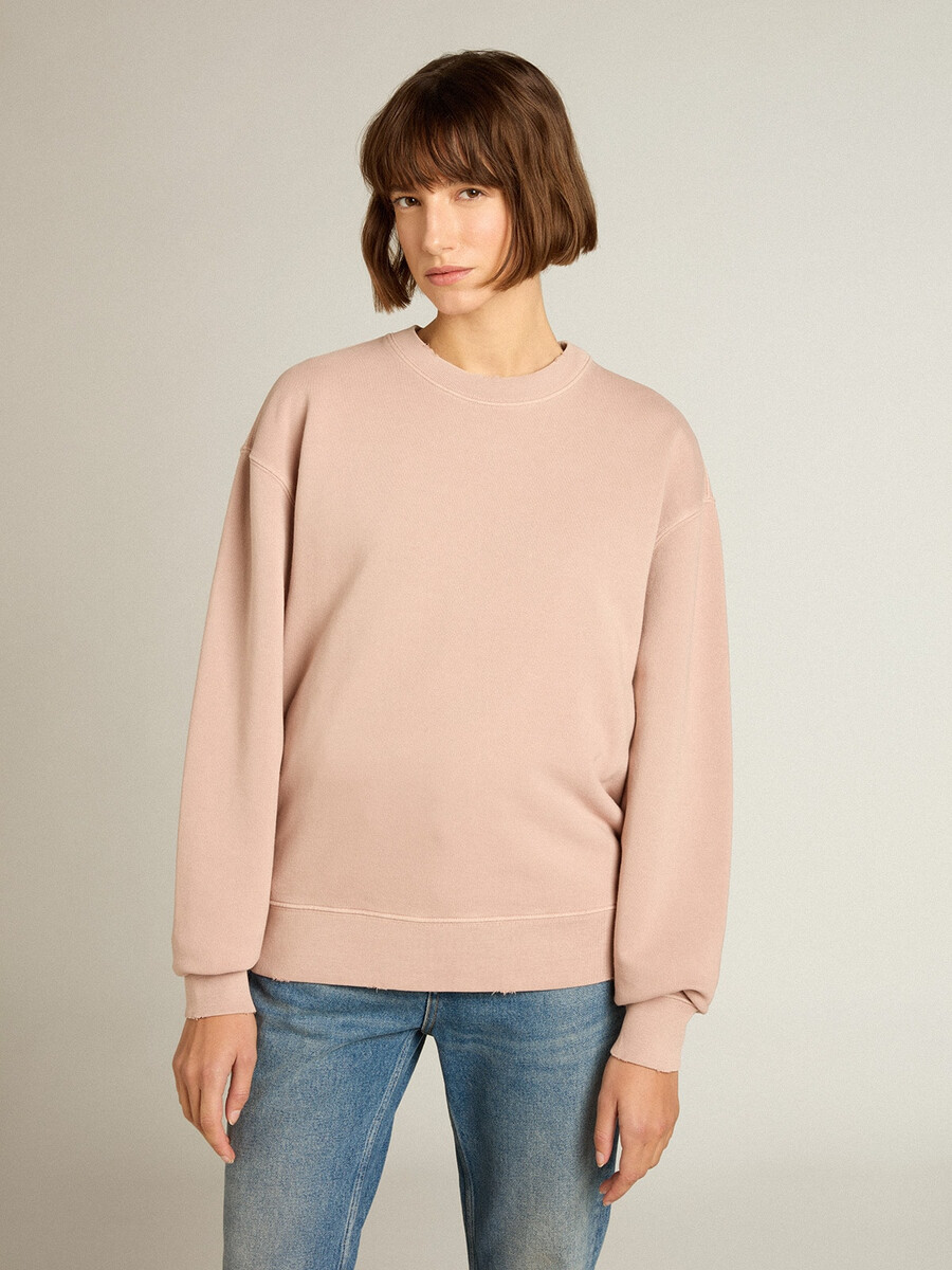 bluza w kolorze pudrowego różu z odwróconym logo na plecach - jersey capsule