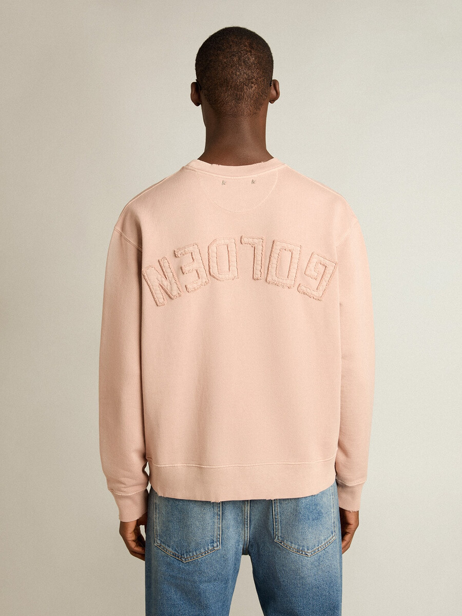 bluza w kolorze pudrowego różu z odwróconym logo na plecach - jersey capsule