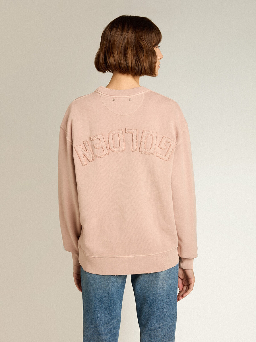 bluza w kolorze pudrowego różu z odwróconym logo na plecach - jersey capsule
