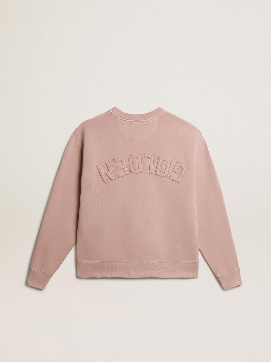 bluza w kolorze pudrowego różu z odwróconym logo na plecach - jersey capsule