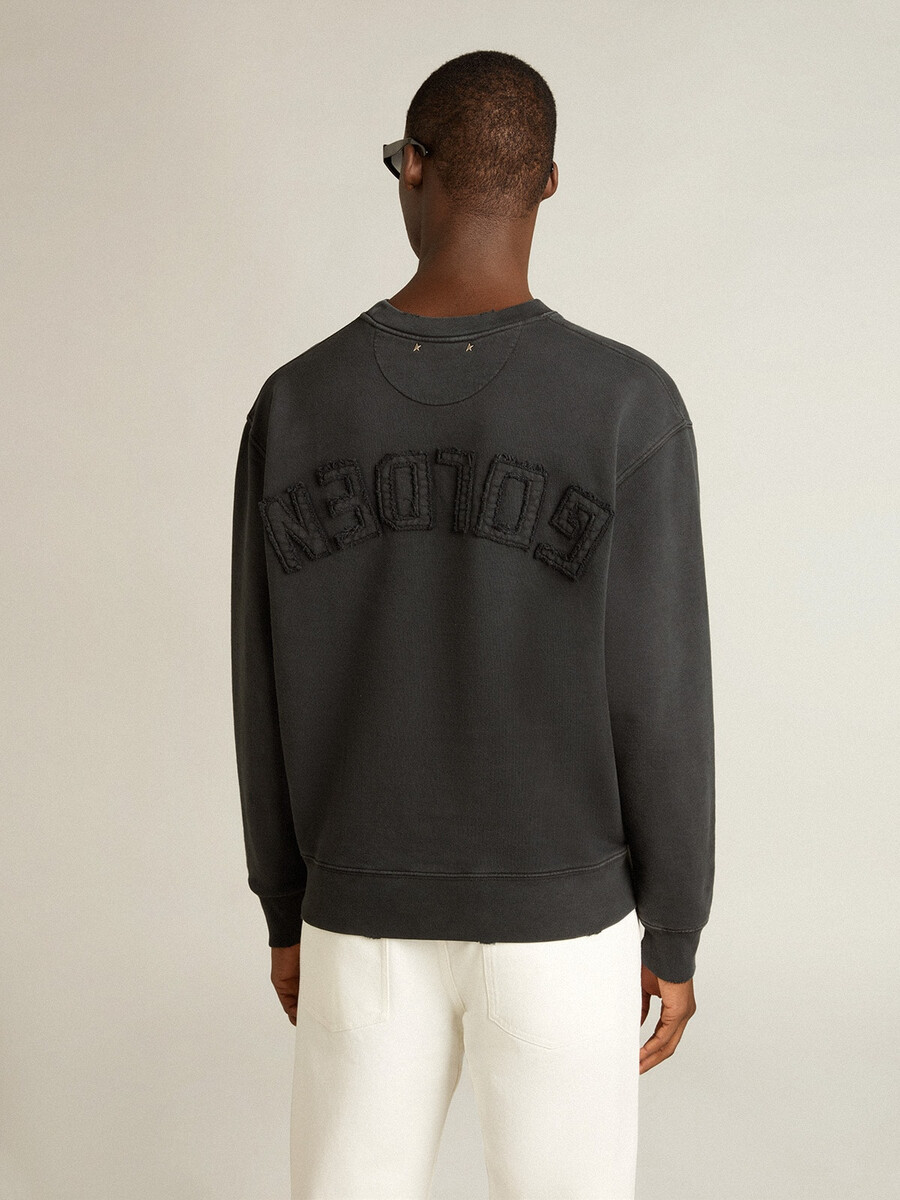 bluza w kolorze spranej czerni z odwróconym logo z tyłu - jersey capsule