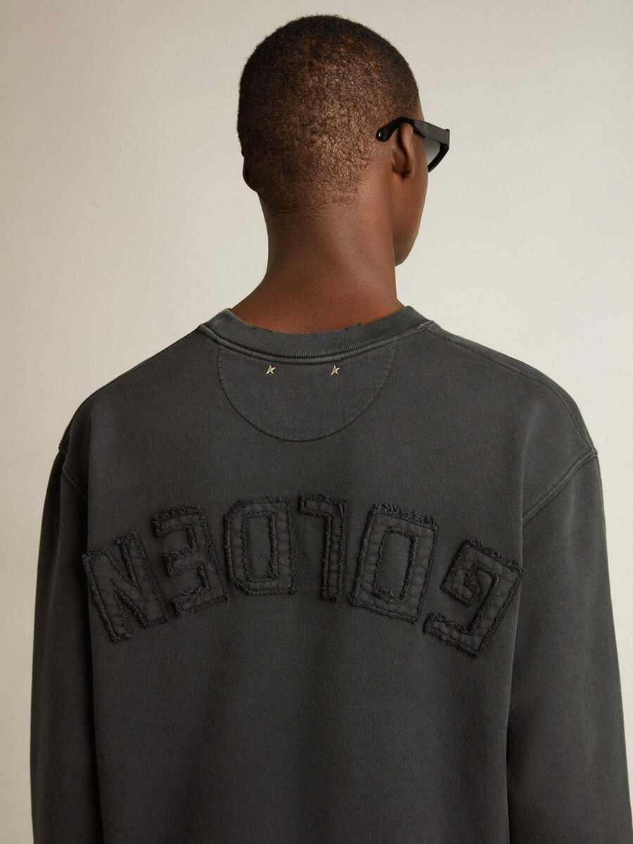 bluza w kolorze spranej czerni z odwróconym logo z tyłu - jersey capsule
