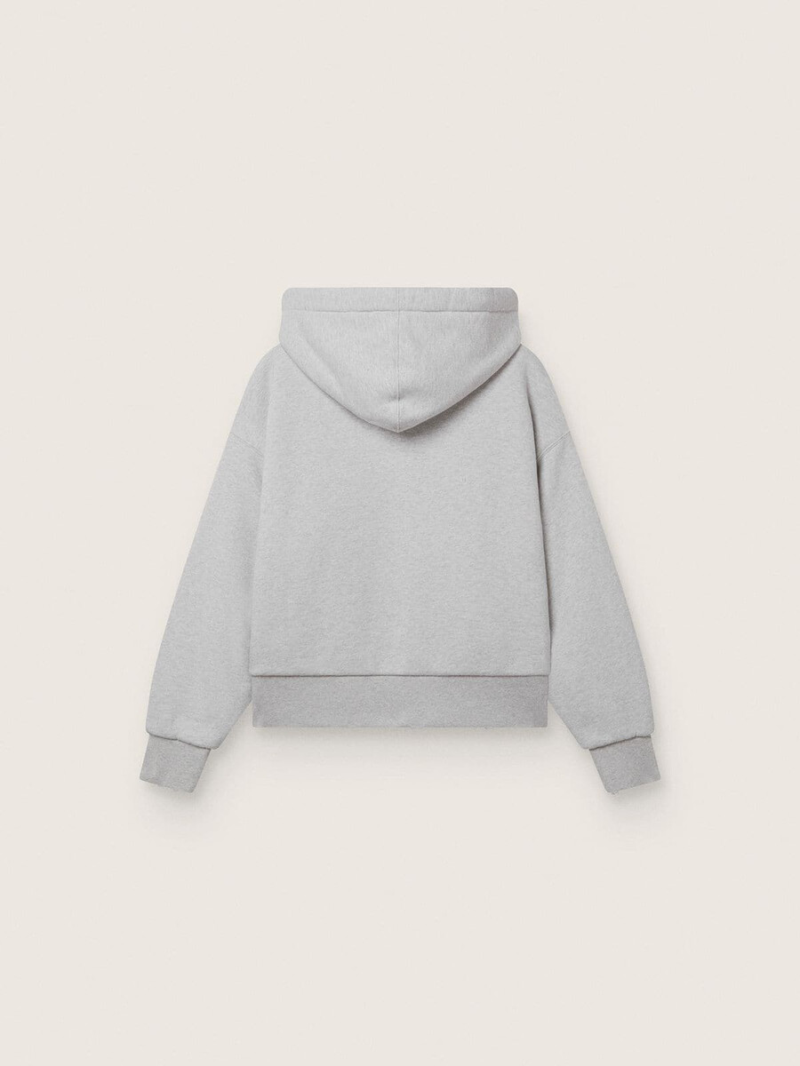 bluza z kapturem unisex star z bawełny w kolorze szarego melanżu