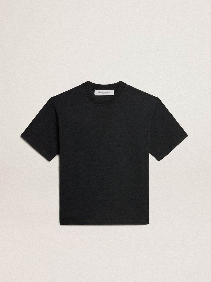 koszulka w kolorze spranej czerni z odwróconym logo z tyłu - jersey capsule