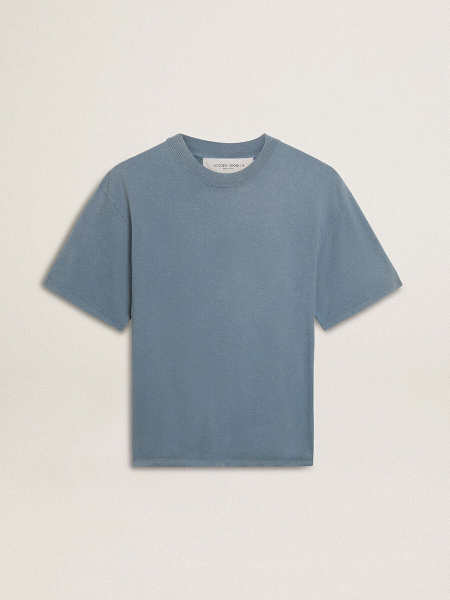 koszulka w kolorze jasnoniebieskim z odwróconym logo na plecach - jersey capsule